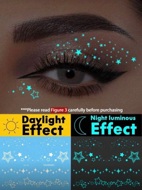 Glow In The Dark Body Art Temporary Tattoo Sticker Face & Body (4.87) - Image 7