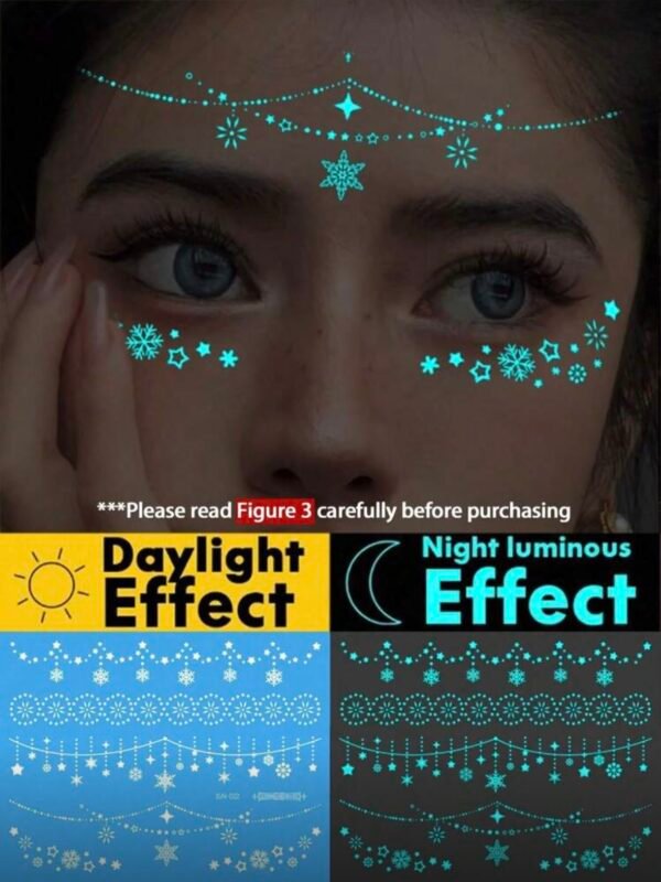 Glow In The Dark Body Art Temporary Tattoo Sticker Face & Body (4.87) - Image 5