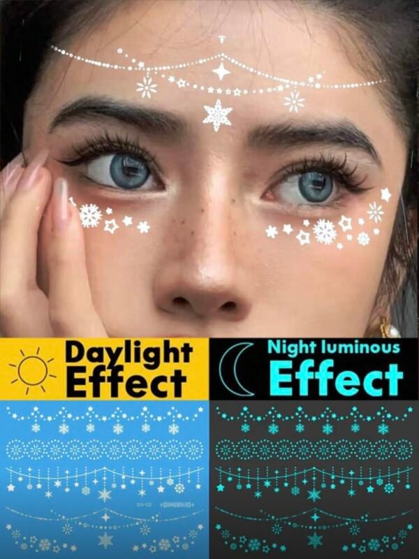 Glow In The Dark Body Art Temporary Tattoo Sticker Face & Body (4.87) - Image 6