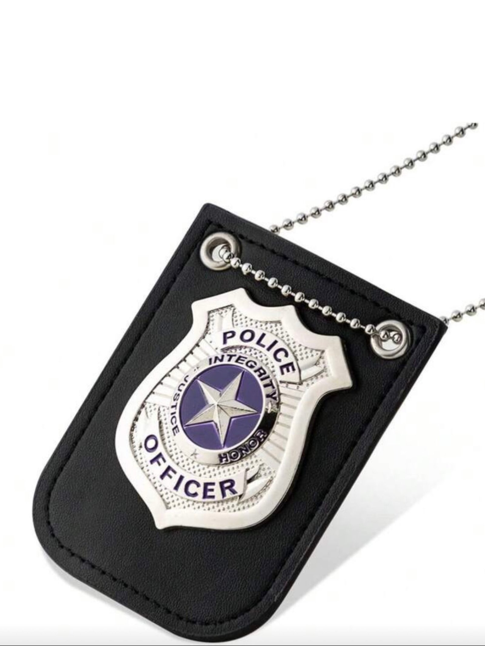 Police Officer Badge On Necklace (5.0)