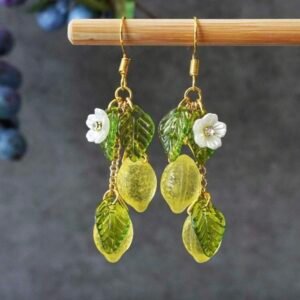 Screenshot Tropical Lemon Dangle Flower Earring Earrings Set (4.90)