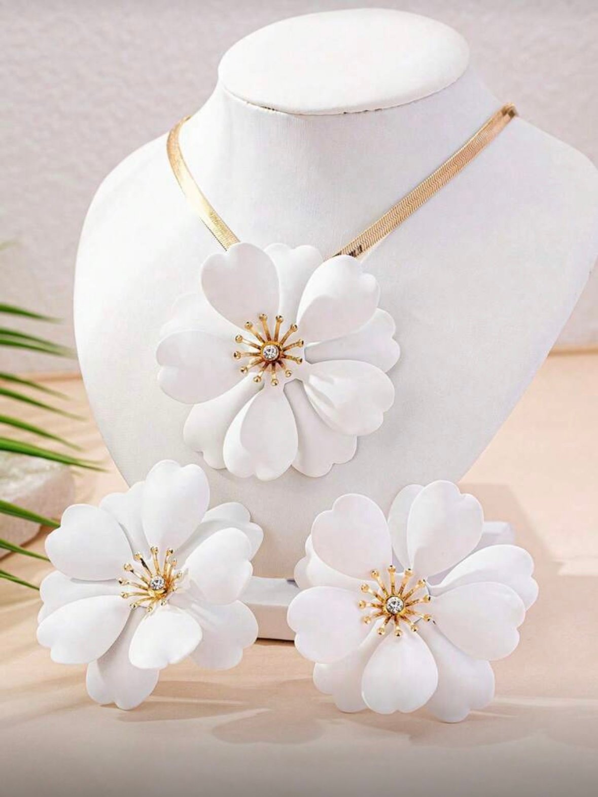 Women's Jewelry Set Floral Flower Earrings and Necklace Set (4.95) - Image 7