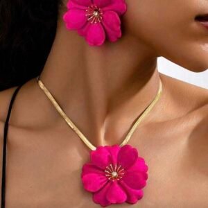 Women's Jewelry Set Floral Flower Earrings and Necklace Set (4.95)