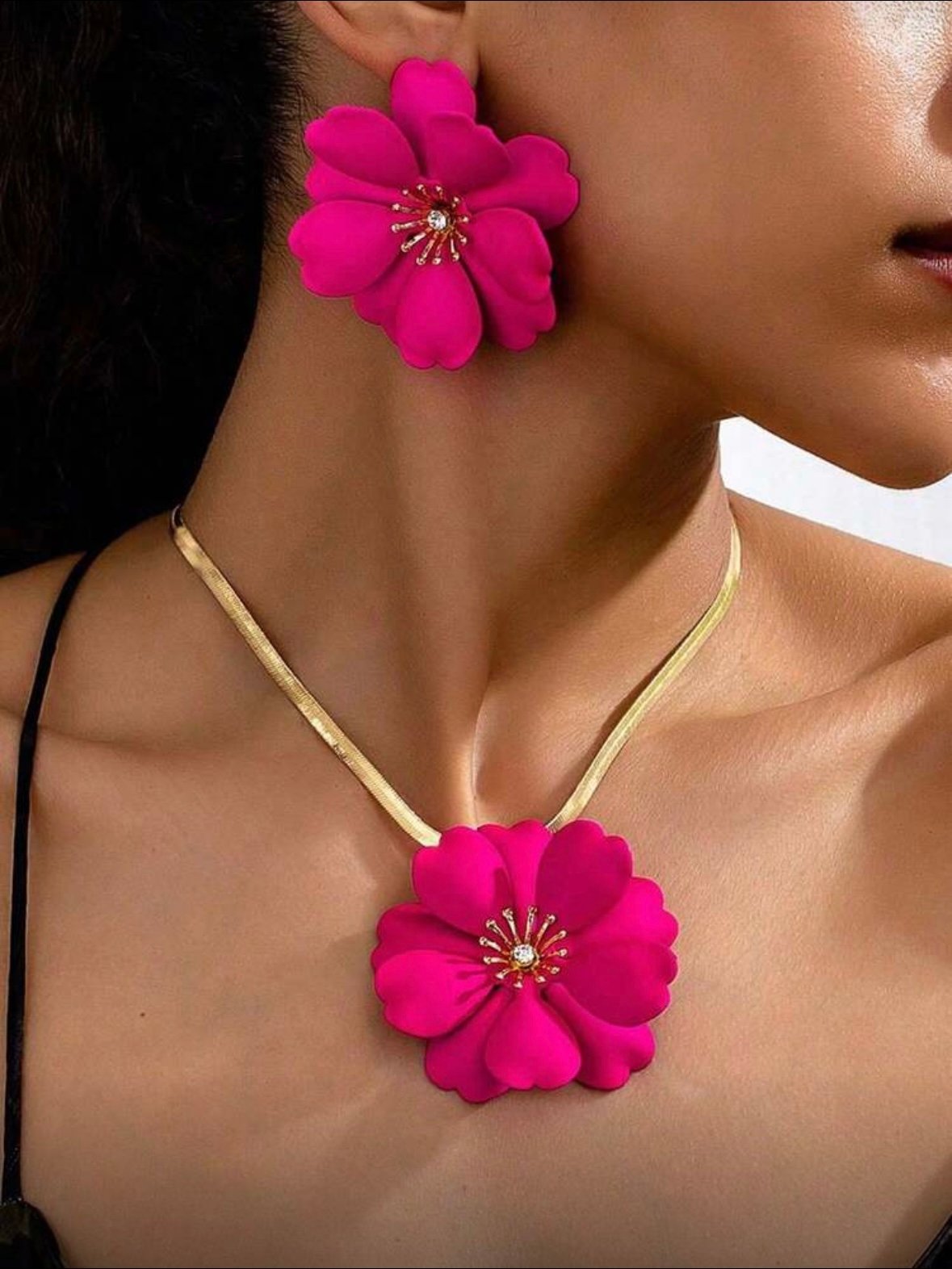 Women's Jewelry Set Floral Flower Earrings and Necklace Set (4.95)