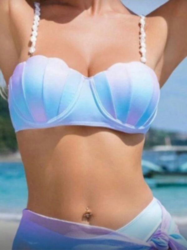 Shell 3 Piece Bikini Set Beach Vacation Wear For Women (4.98) - Image 4