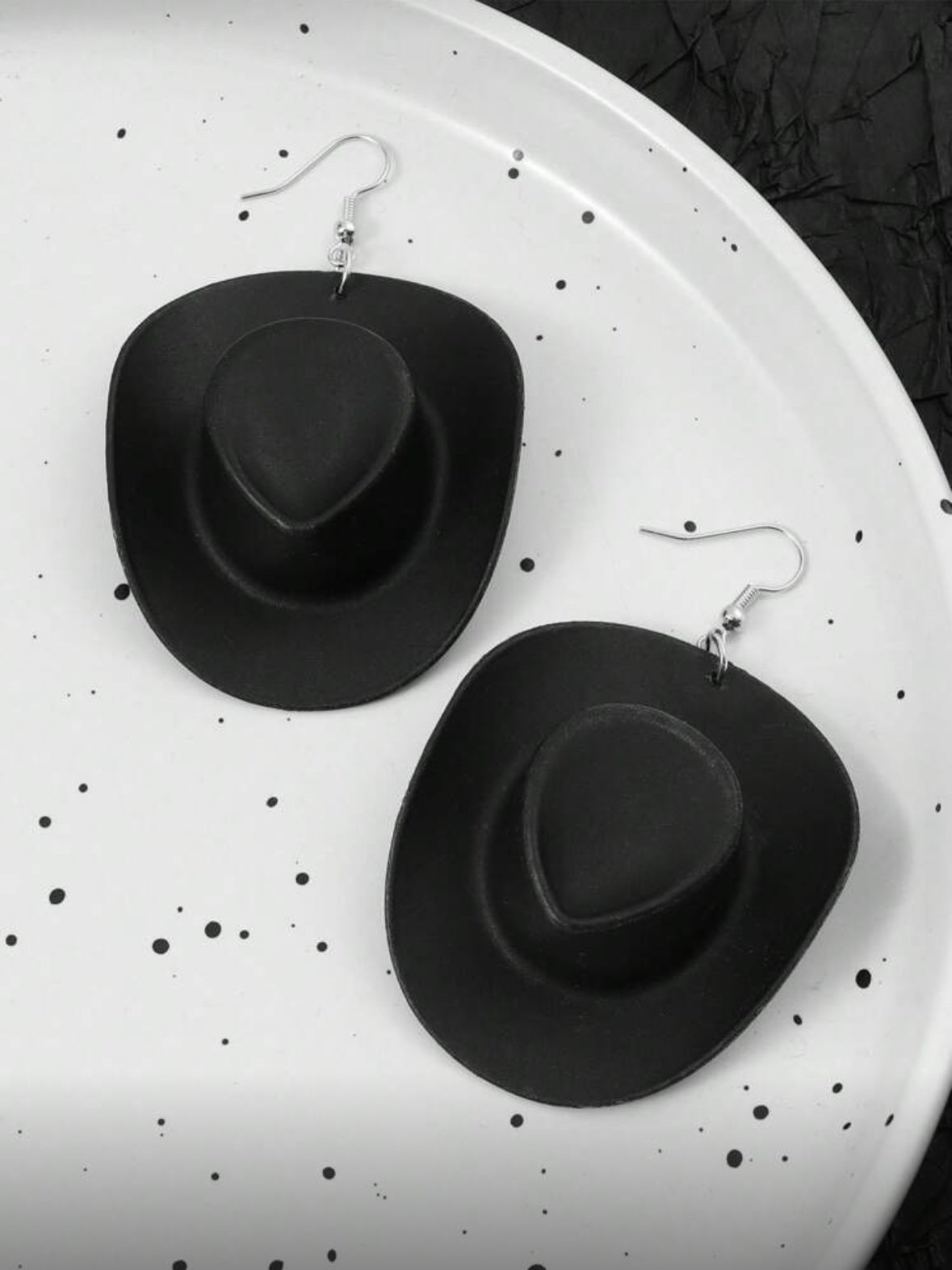 Black Cowgirl Hat Earrings For Women (4.90) - Image 4