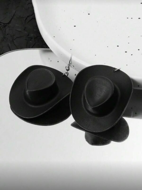Black Cowgirl Hat Earrings For Women (4.90) - Image 5