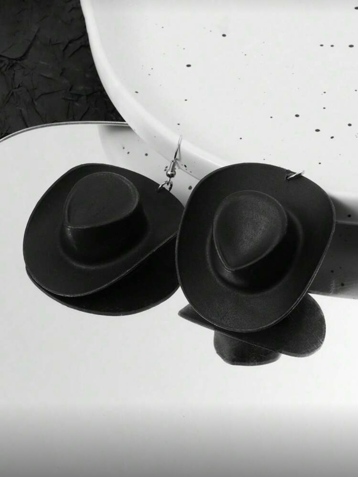 Black Cowgirl Hat Earrings For Women (4.90) - Image 5