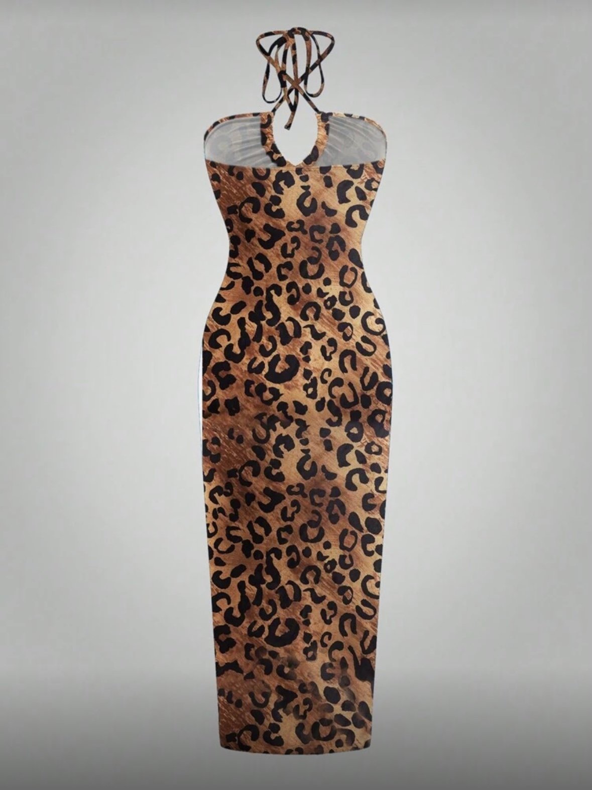 Leopard Sleeveless Women's Sexy Halter Dress (4.94) - Image 4