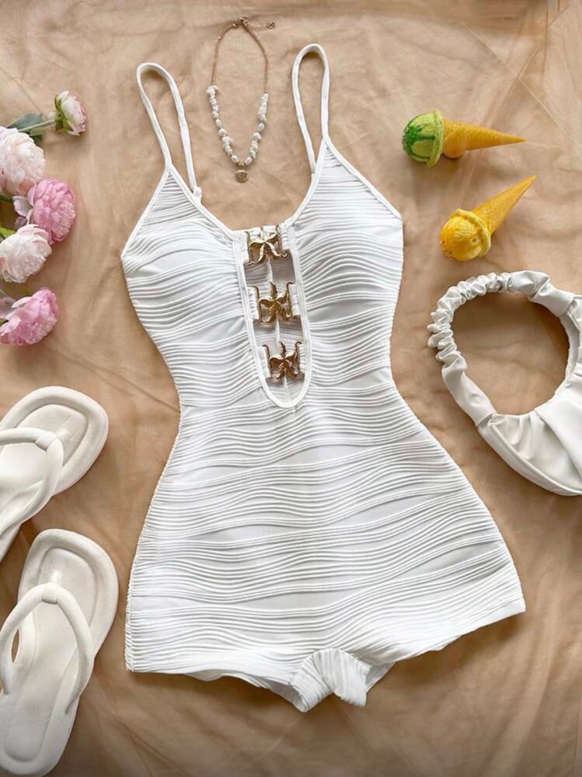 White Women’s Sexy Romper (4.86)