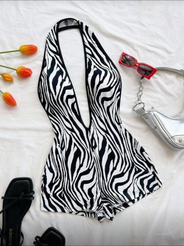 Animal Print Sexy Fitted Romper For Women (4.86) - Image 11
