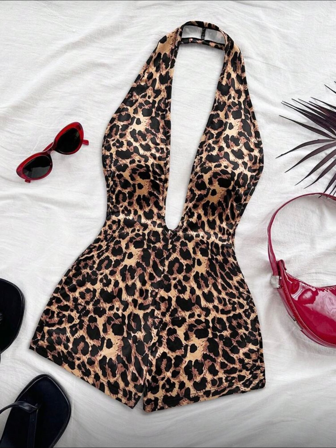 Animal Print Sexy Fitted Romper For Women (4.86) - Image 2