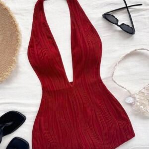 Screenshot Red Sexy Fitted Romper For Women (4.86)