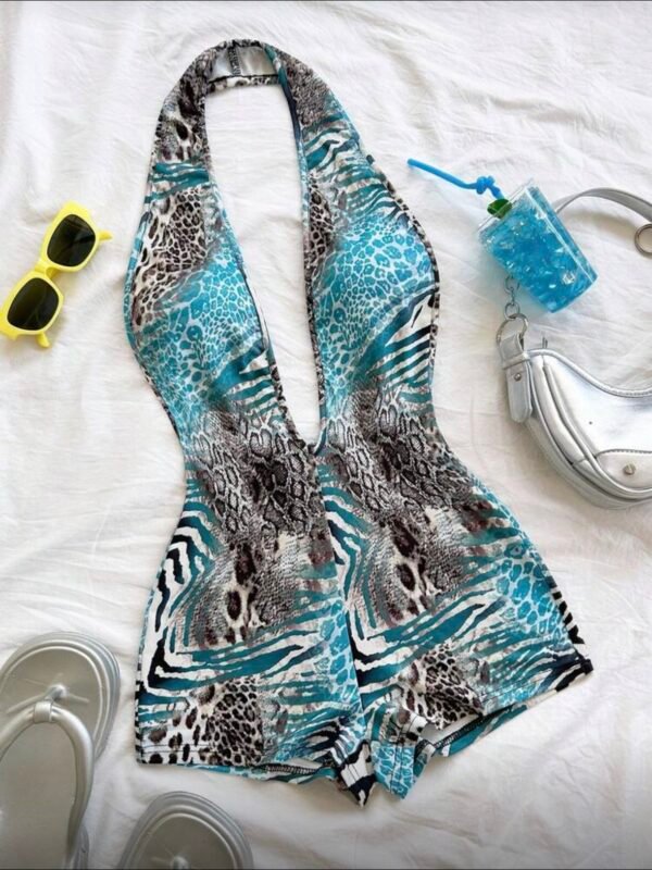 Animal Print Sexy Fitted Romper For Women (4.86) - Image 7