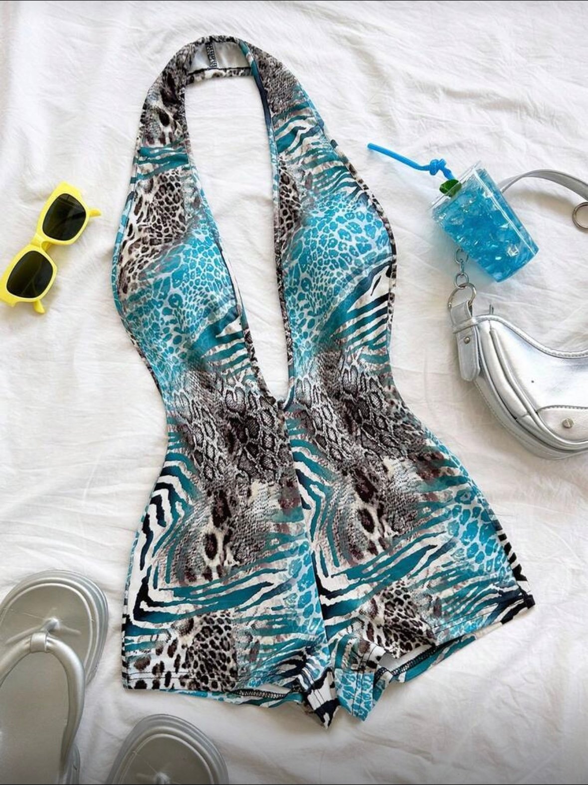 Animal Print Sexy Fitted Romper For Women (4.86) - Image 7