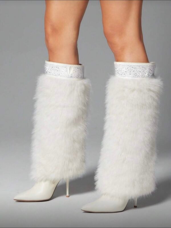 Fashion Furry Women's Stiletto Sexy Boots (5.0) - Image 7