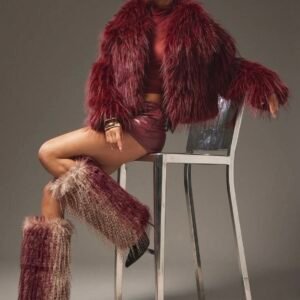 Screenshot Leopard Furry Feathery Stiletto Women's Sexy Heeled Boots (5.0)