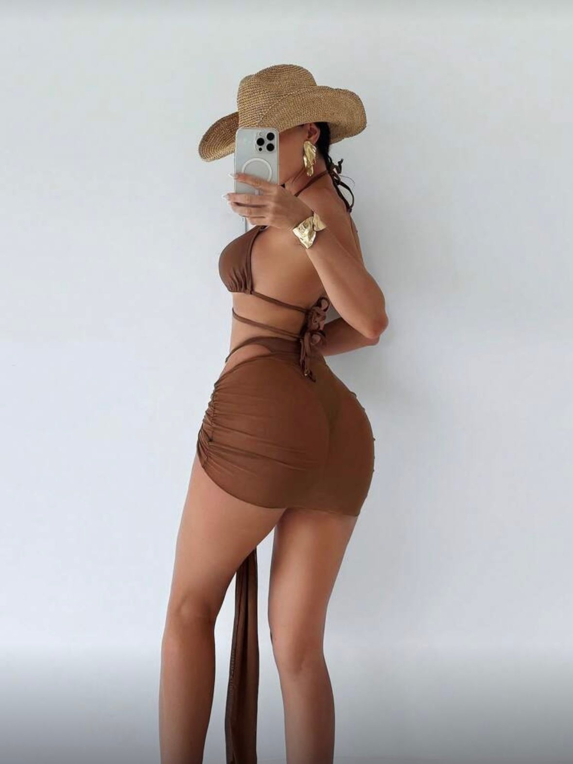 Sexy 3 Piece Bikini Set Skirt & Bikini Combination (4.96) - Image 4