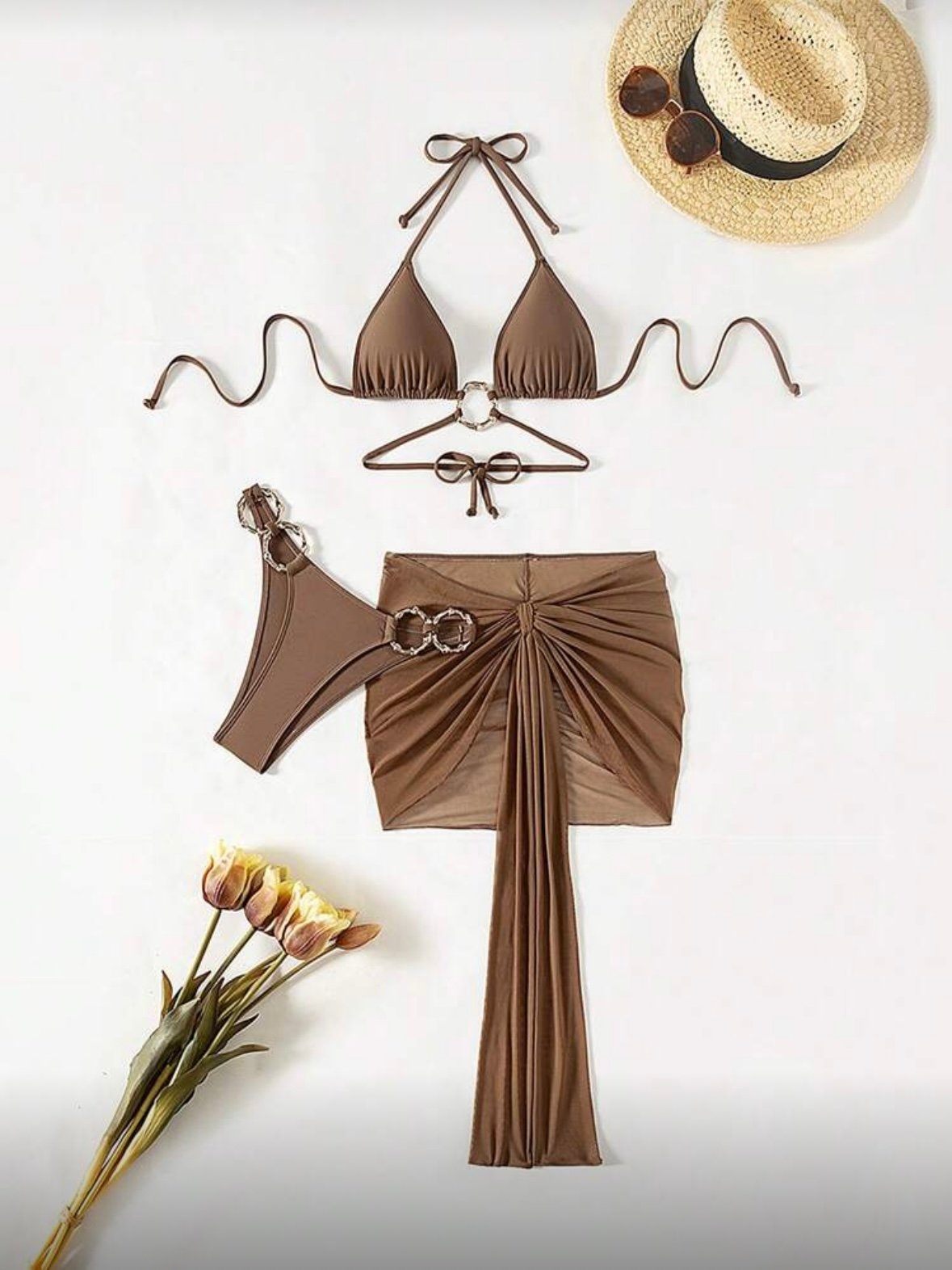 Sexy 3 Piece Bikini Set Skirt & Bikini Combination (4.96) - Image 5