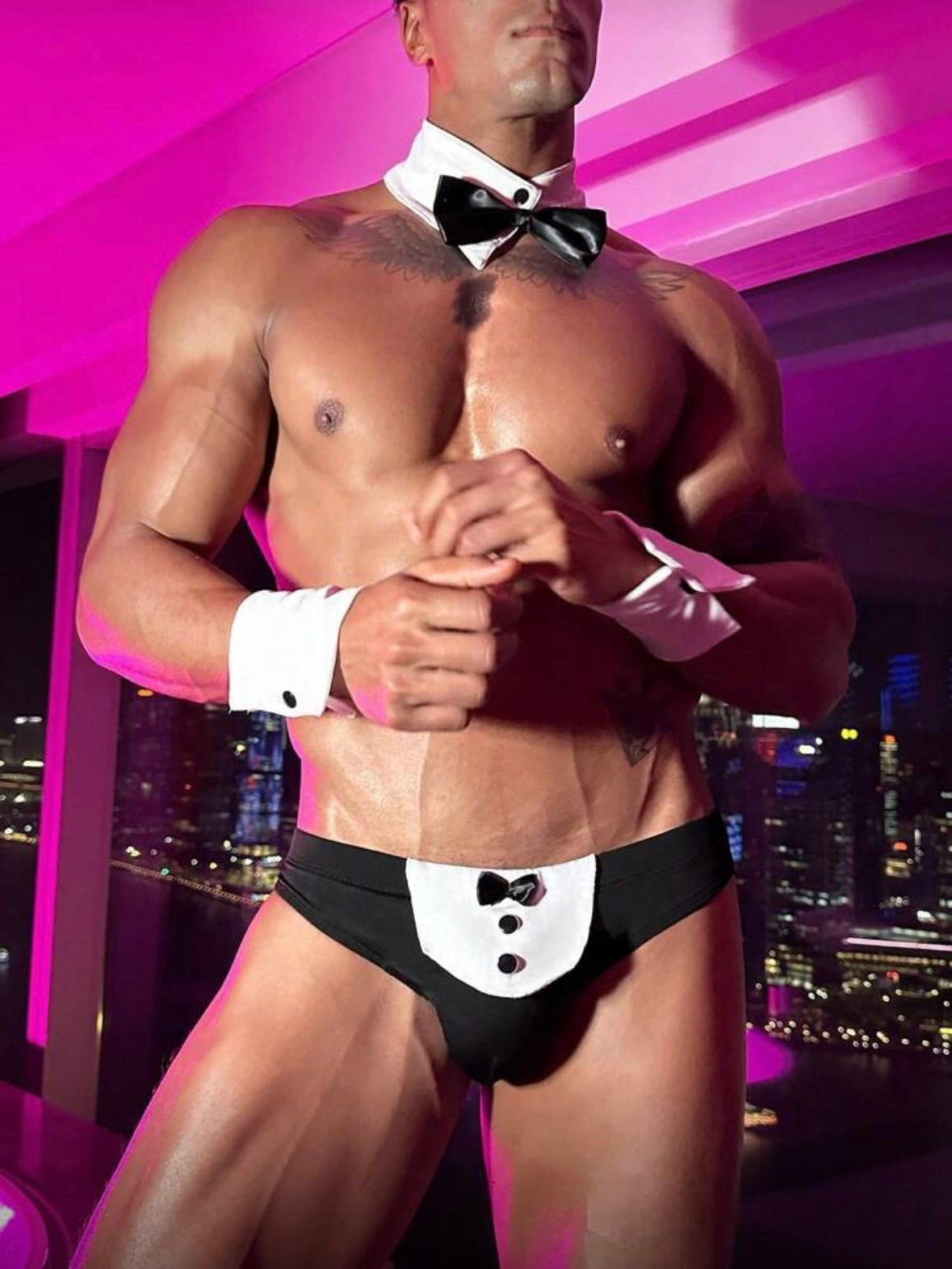 Men's Speedo Bow Costume Sexy Set (4.83)