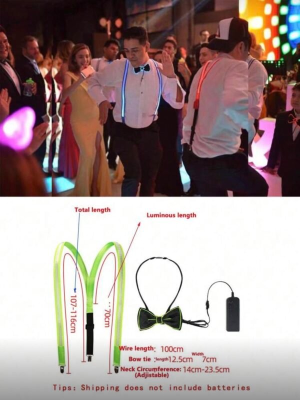 Luminous Bow Tie or Suspenders For Men LED Suspenders (4.83) - Image 3