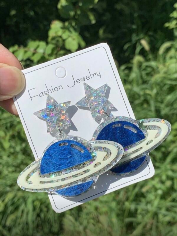 Pair Of Acrylic Planet Earrings (4.93) - Image 5
