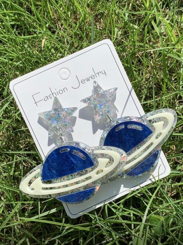 Pair Of Acrylic Planet Earrings (4.93)