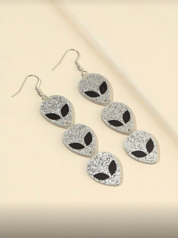 Long Dangle Alien Earrings Pair (5.0) - Image 3